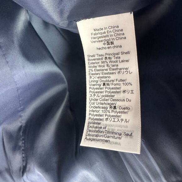 J. Crew Collection Relaxed Blazer Crest Embellishment In Wool-Blend Navy 12 NWT - Picture 10 of 13